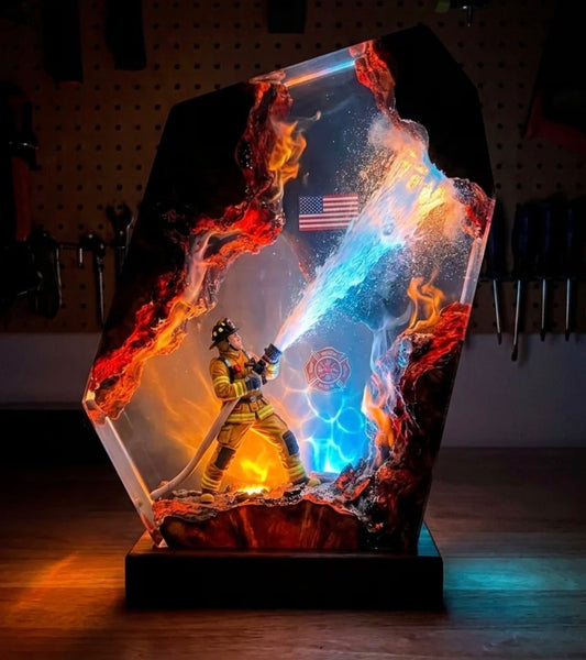 Firelume- Resin Lamp
